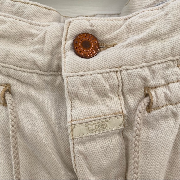 CLOSED Lexi Drawstring Paper Bag Jeans in Ecru - Picture 4 of 12